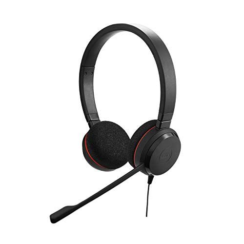 자브라 Jabra Evolve 20 SE UC Stereo Headset ? Unified Communications Headphones for VoIP Softphone with Passive Noise Cancellation ? USB-A Cable with Controller ? Black