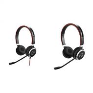 Jabra Evolve 40 Stereo UC - Professional Unified Communicaton Headset Bundle with Jabra Evolve 65 UC Stereo Wireless Bluetooth Headset/Music Headphones Includes Link 360 (U.S. Reta