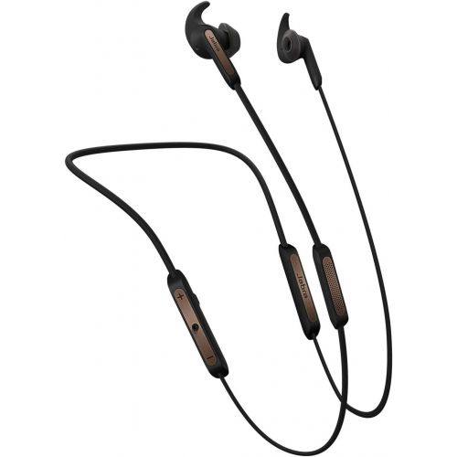 자브라 Jabra Elite 45e Wireless Earbuds, Copper Black ? Alexa Enabled, Wireless Bluetooth Earbuds, Around-the-Neck Style with a Secure Fit and Superior Sound for Music and Calls, Long Bat