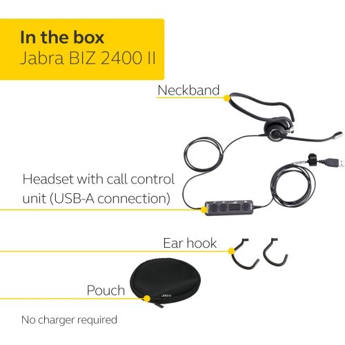 자브라 Jabra 2400 II Mono USB MS CC Wired Headset - Black