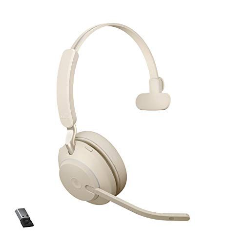 자브라 Jabra Evolve2 65 USB-A MS Mono - Beige Wireless Headset/Music Headphones