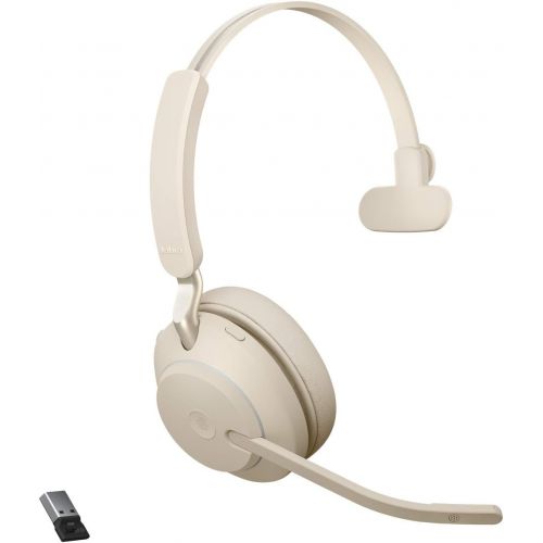 자브라 Jabra Evolve2 65 USB-A MS Mono - Beige Wireless Headset/Music Headphones