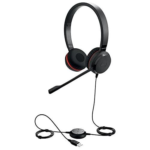 자브라 Jabra Evolve 30 II Wired Headset, Stereo, MS-Optimized ? Telephone Headset with Superior Sound for Calls and Music ? 3.5mm Jack/USB Connection ? Pro Headset with All-Day Comfort