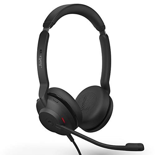 자브라 Jabra Evolve2 30 MS Wired Headset, USB-A, Stereo, Black ? Lightweight, Portable Telephone Headset with 2 Built-in Microphones ? Work Headset with Superior Audio and Reliable Comfor