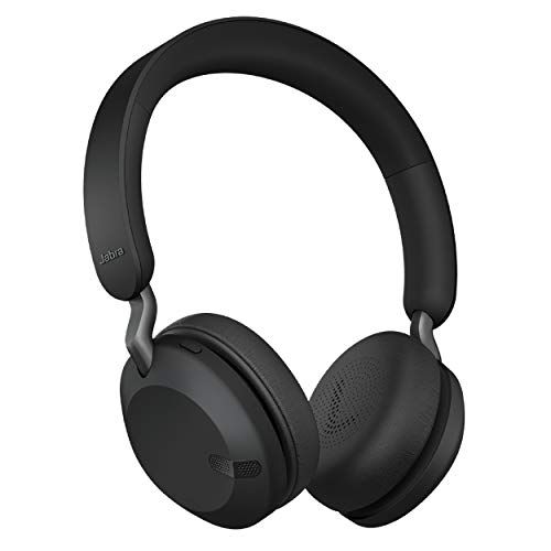 자브라 Jabra Elite 45h, Titanium Black ? On-Ear Wireless Headphones with Up to 50 Hours of Battery Life, Superior Sound with Advanced 40mm Speakers ? Compact, Foldable & Lightweight Desig