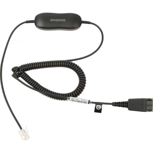 자브라 Jabra Biz 1500 QD Mono Headset with GN 1200 Universal Coiled Smart Cord for Connecting Headset & Telephone