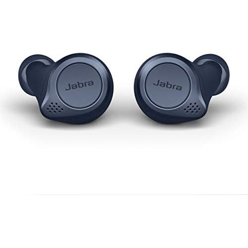 자브라 Jabra Elite Active 75t True Wireless Bluetooth Earbuds, Navy ? Wireless Earbuds for Running and Sport, Charging Case Included, 24 Hour Battery, Active Noise Cancelling Sport Earbud