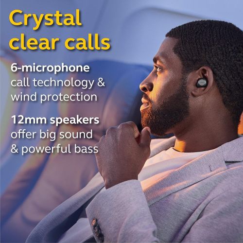 자브라 Jabra Elite 85t True Wireless Bluetooth Earbuds, Titanium Black ? Advanced Noise-Cancelling Earbuds with Charging Case for Calls & Music ? Wireless Earbuds with Superior Sound & Pr