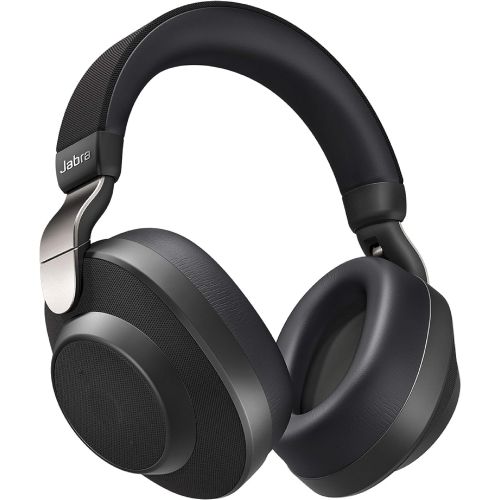 자브라 Jabra Elite 85h Wireless Noise-Canceling Headphones, Titanium Black ? Over Ear Bluetooth Headphones Compatible with iPhone & Android - Built-in Microphone, Long Battery Life - Rain