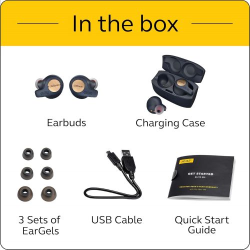 자브라 Jabra Elite Active 65t Earbuds ? True Wireless Earbuds with Charging Case, Copper Blue ? Bluetooth Earbuds with a Secure Fit and Superior Sound, Long Battery Life and More (100-990