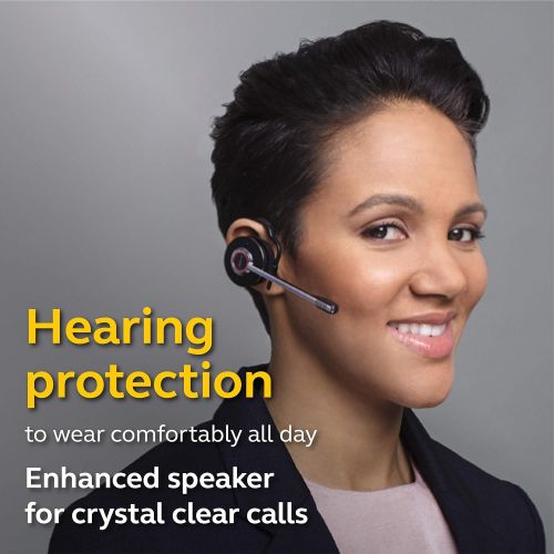 자브라 Jabra Engage 65 Wireless Headset, Convertible ? Telephone Headset with Industry-Leading Wireless Performance, Advanced Noise-Cancelling Microphone, Call Center Headset with All Day