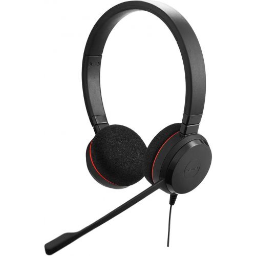 자브라 Jabra Evolve 20 UC Wired Headset, Stereo Professional Telephone Headphones for Greater Productivity, Superior Sound for Calls and Music, USB Connection, All Day Comfort Design