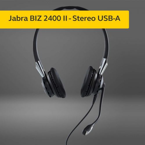 자브라 [아마존베스트]Jabra 2400 II USB DUO CC Wired Headset for Softphone with Noise Cancelling Microphone, Optimized for Unified Communication