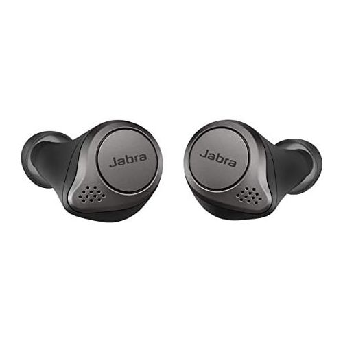 자브라 [아마존베스트]Jabra Elite 75t Earbuds  True Wireless Earbuds with Charging Case, Titanium Black  Active Noise Cancelling Bluetooth Earbuds with a Comfortable, Secure Fit, Long Battery Life, Gr