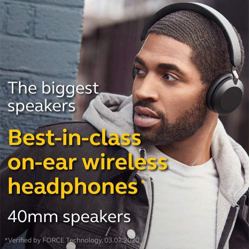 자브라 [아마존베스트]Jabra Elite 45h, Titanium Black  On-Ear Wireless Headphones with Up to 50 Hours of Battery Life, Superior Sound with Advanced 40mm Speakers  Compact, Foldable & Lightweight Desig