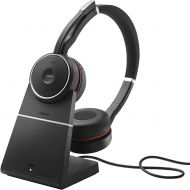 [아마존베스트]Jabra Evolve 75 UC Wireless Headset, Stereo  Includes Link 370 USB Adapter and Charging Stand  Bluetooth Headset with World-Class Speakers, Active Noise-Cancelling Microphone, Al