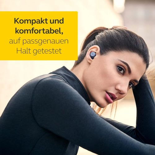 자브라 [아마존베스트]Jabra Elite 75t True Wireless Stereo In-Ear Headphones (Bluetooth 5.0, 28 Hours’ Battery Life, with Charging Case), Sports, navy blue