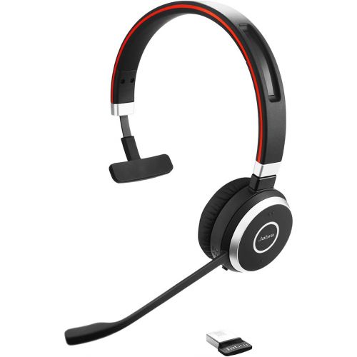 자브라 Jabra Evolve 65 Mono MS, Charging Stand & Link 370 - Professional Unified Communicaton Headset