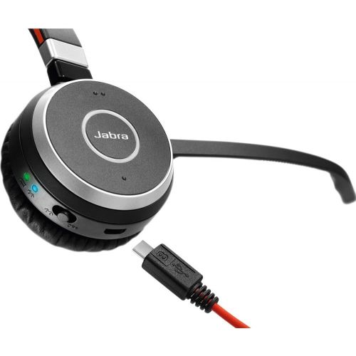 자브라 Jabra Evolve 65 Mono MS, Charging Stand & Link 370 - Professional Unified Communicaton Headset
