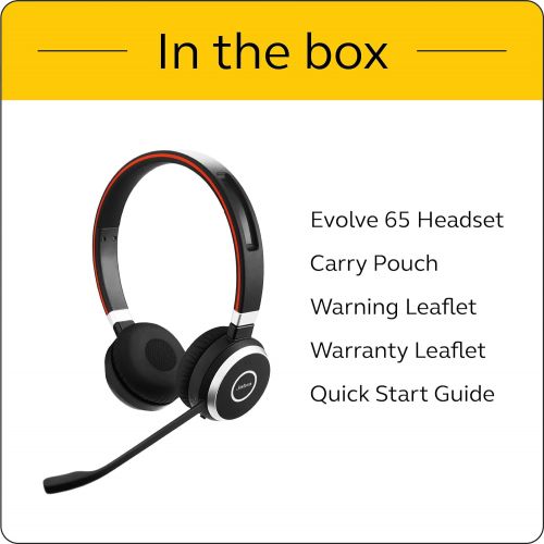 자브라 Jabra Evolve 65 Mono MS, Charging Stand & Link 370 - Professional Unified Communicaton Headset