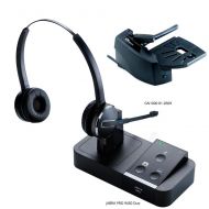 Jabra PRO 9450 Duo Flex Boom Wireless Headset with GN1000 Remote Handset Lifter for Mobile, Deskphone & Softphone