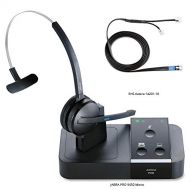 Jabra PRO 9450 Mono Midi-Boom Wireless Headset with EHS Aastra 14201-10 Cable, Bundle for Astra & Other Phones