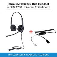 Jabra Biz 1500 QD Duo Headset (Headset + Universal Coiled Cord)