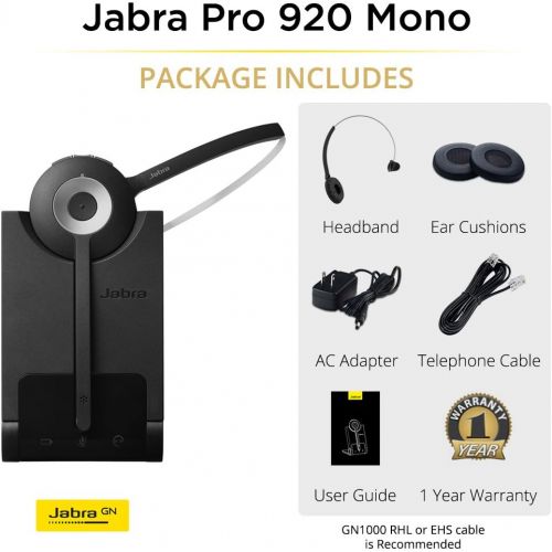 자브라 Jabra PRO 920 Mono Entry Level Wireless Headset