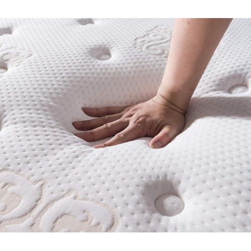  King Mattress, Jacia House 11.4 Inch Pillow Top Gel Memory Foam Individually Pocket Spring Hybrid Mattress in a Box, Mattresses for Sleep Supportive, for Soft or Medium Firm Option