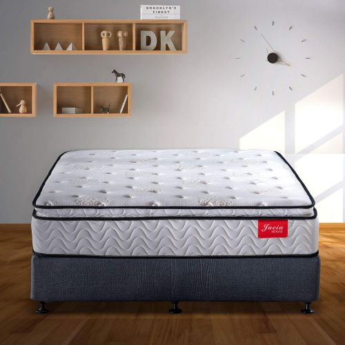  King Mattress, Jacia House 11.4 Inch Pillow Top Gel Memory Foam Individually Pocket Spring Hybrid Mattress in a Box, Mattresses for Sleep Supportive, for Soft or Medium Firm Option