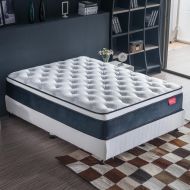 King Mattress, Jacia House 12 Inch Pillow Top Latex Foam Individually Pocket Spring Hybrid Mattress in a Box, Mattresses for Sleep Supportive, for Soft or Medium Firm Option, King