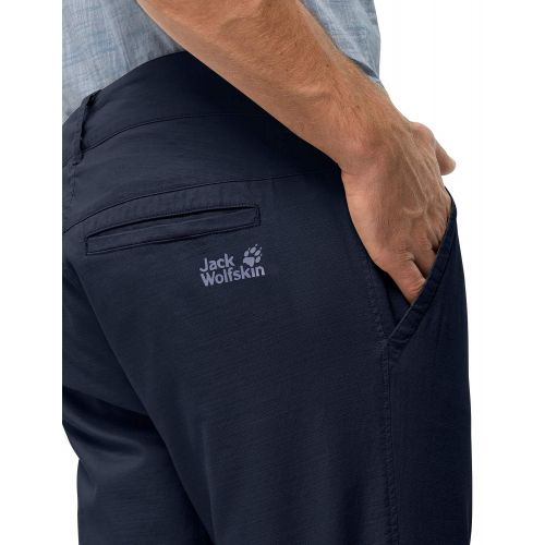  Jack Wolfskin Mens Blue Lake Cuffed Pants Organic Cotton Travel Pants