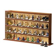 JackCubeDesign Minifigures Display Storage Stand Case Leather Toy Figures Organizer Cabinet(4 Shelves, Brown)  :MK437B