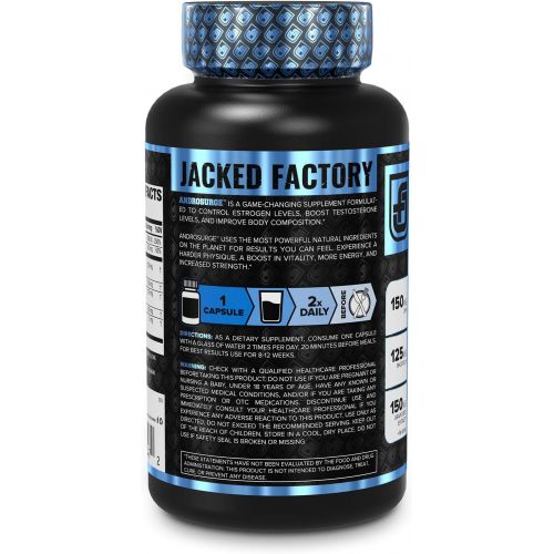  [아마존 핫딜]  [아마존핫딜]Jacked Factory ANDROSURGE Estrogen Blocker for Men - Natural Anti-Estrogen, Testosterone Booster & Aromatase Inhibitor Supplement - Boost Muscle Growth & Fat Loss - DIM & 6 More Powerful Ingredie