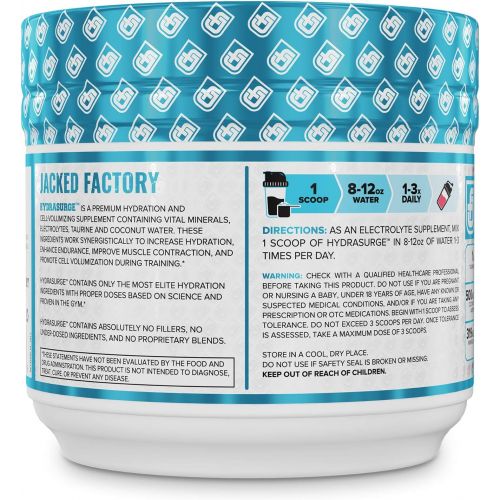  [아마존핫딜][아마존 핫딜] Jacked Factory HYDRASURGE Electrolyte Powder - Hydration Supplement with Key Minerals, Himalayan Sea Salt, Coconut Water, More - Keto Friendly, Sugar Free & Naturally Sweetened - 60 Servings, Ref