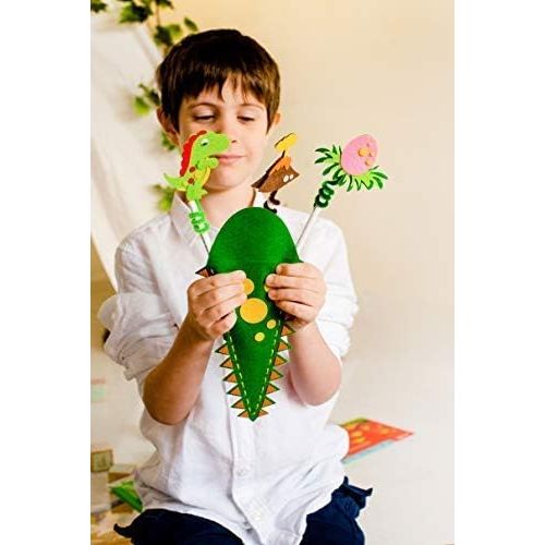  [아마존베스트]Jackinthebox jackinthebox Dinosaur Themed Craft Kit and Educational Toy for Boys and Girls | 6 Activities-in-1 Kit | Great Gift for Kids Aged 5 to 8 Years Old | Learning Stem Toys (Dinosaur 6-i