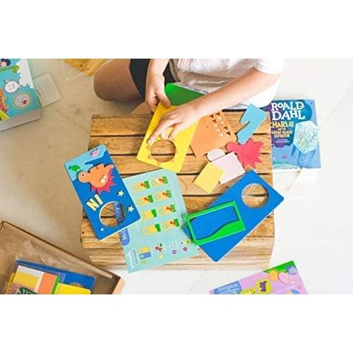  [아마존베스트]Jackinthebox jackinthebox Dinosaur Themed Craft Kit and Educational Toy for Boys and Girls | 6 Activities-in-1 Kit | Great Gift for Kids Aged 5 to 8 Years Old | Learning Stem Toys (Dinosaur 6-i