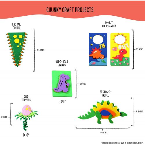  [아마존베스트]Jackinthebox jackinthebox Dinosaur Themed Craft Kit and Educational Toy for Boys and Girls | 6 Activities-in-1 Kit | Great Gift for Kids Aged 5 to 8 Years Old | Learning Stem Toys (Dinosaur 6-i