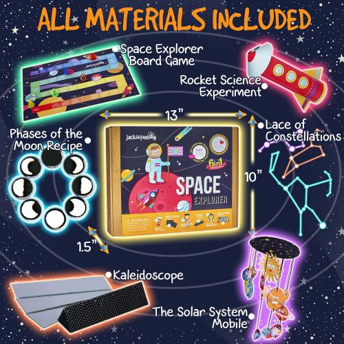  [아마존베스트]jackinthebox Space Educational Stem Toy | Includes 6 Fun Projects That Range from Arts and Crafts to Science | Ideal Space Gift for Boys and Girls Aged 6,7,8,9,10 Year Old