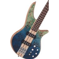 Jackson Pro Series Spectra Bass SBP IV, Caribbean Blue, Caramelized Jatoba Fingerboard