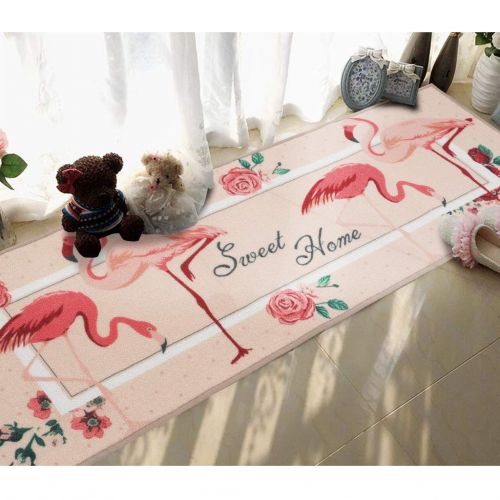  Jackson 2 Piece Kitchen Mat with Flamingo Design,Non-Slip Kitchen Floor Mat Doormat Runner Rug Set(19.5x31.5+19.5x59)