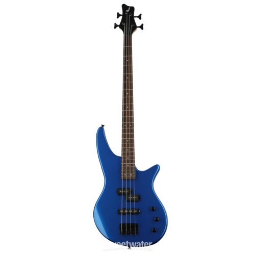  Jackson Spectra JS2 Bass Guitar Essentials Bundle - Metallic Blue