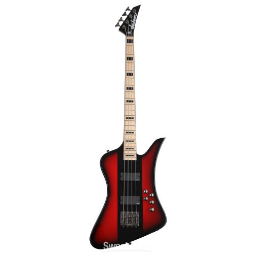  Jackson David Ellefson X Series Signature Kelly Bird IV Bass Guitar - Red Stripe