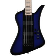 Jackson David Ellefson Kelly Bird V Signature Bass Guitar - Blue Stripe