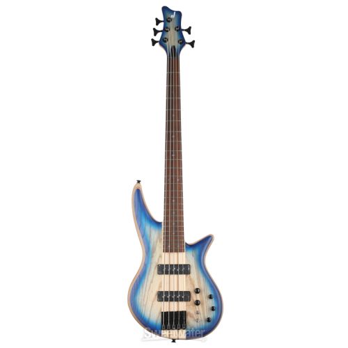  Jackson Pro Series Spectra Bass SB V Poplar Burl - Blue Burst