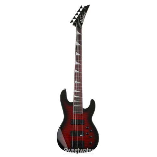  Jackson Concert Bass JS3VQ - Transparent Red Burst