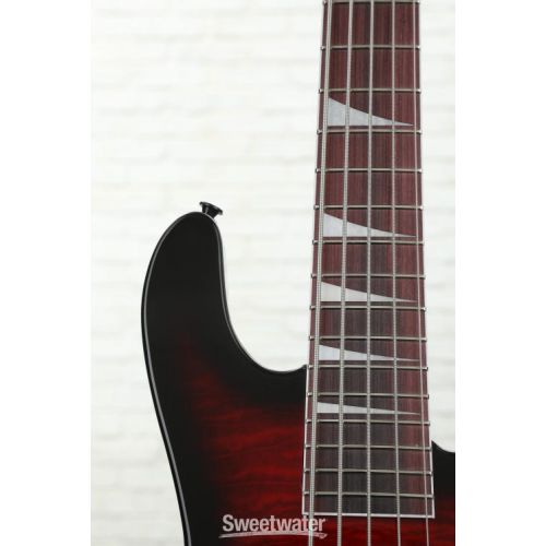  Jackson Concert Bass JS3VQ - Transparent Red Burst