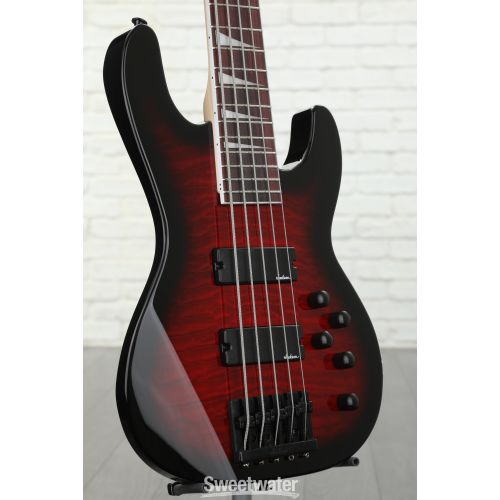  Jackson Concert Bass JS3VQ - Transparent Red Burst