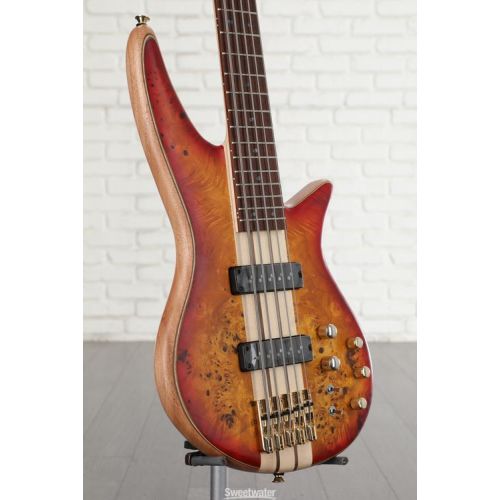  Jackson Pro Series Spectra Bass SB V Poplar Burl - Transparent Cherry Burst