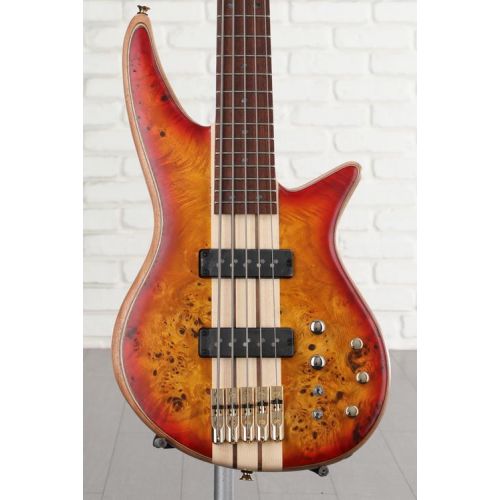  Jackson Pro Series Spectra Bass SB V Poplar Burl - Transparent Cherry Burst